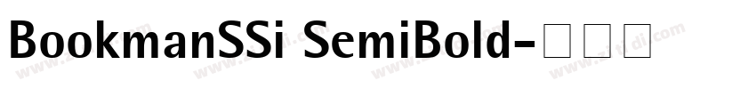 BookmanSSi SemiBold字体转换
